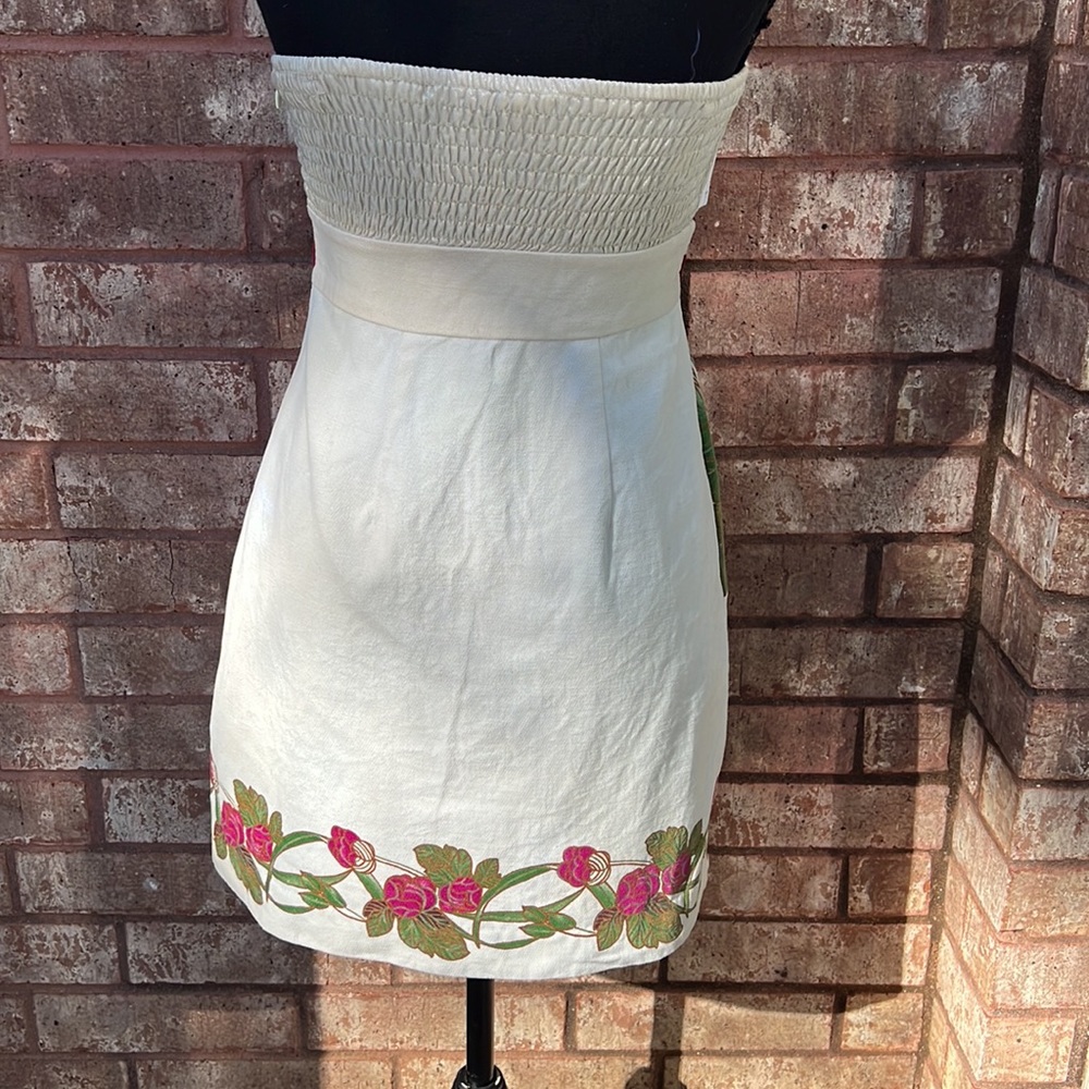 #1042 NWT Free People Lost in Paradise Floral Velvet Flocked Mini Dress Size 2 - Picture 6 of 11